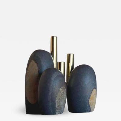  Okurayama Studio Dat Kan Stone Candleholders by Okurayama Studio and Dan Yeffet