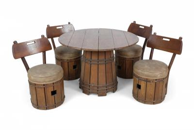  Old Hickory Furniture Co American Rustic Old Hickory 5 Piece Pub Set Table and Chairs