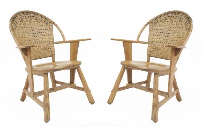  Old Hickory Furniture Co Set of 6 Old Hickory Ash Wood Dining Chairs