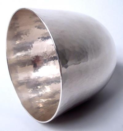  Old Newbury Crafters Set of 8 Cartier American Hand Hammered Sterling Silver Jefferson Cups