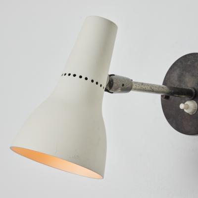  Oluce 1950s Giuseppe Ostuni Model 109 1 Tubetto 2 Snodi Piccoli Wall Lamp for Oluce