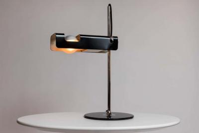  Oluce Joe Colombo Model 291 Spider Table Lamp in Black for Oluce