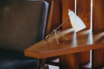  Oluce Pair of 1950s Giuseppe Ostuni Ochetta Grande Wall or Table Lamps for O Luce