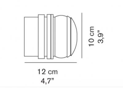  Oluce Pair of Joe Colombo Fresnel Outdoor Wall Lamps for Oluce in Black