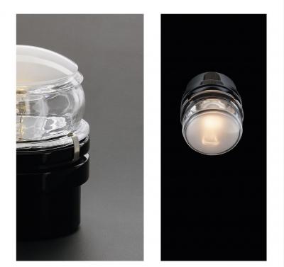  Oluce Pair of Joe Colombo Fresnel Outdoor Wall Lamps for Oluce in Black