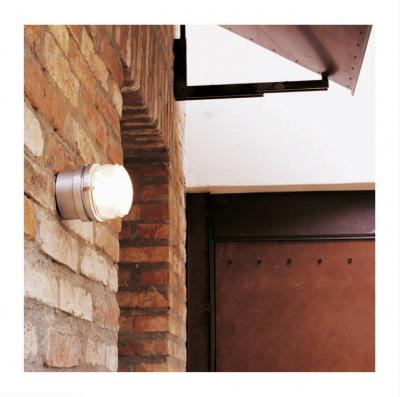  Oluce Pair of Joe Colombo Fresnel Outdoor Wall Lamps for Oluce in Black