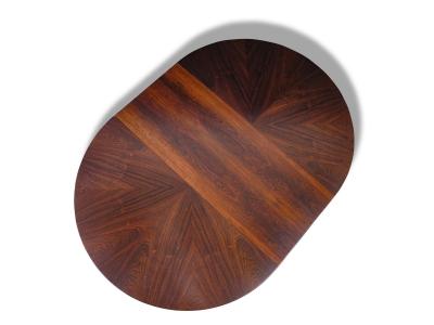  Omann Jun M belfabrik A S Omann Jun Brazilian Rosewood Starburst Round Dining Table with Center Leaf 