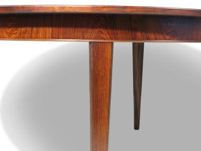  Omann Jun M belfabrik A S Omann Jun Brazilian Rosewood Starburst Round Dining Table with Center Leaf 