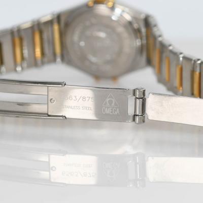  Omega 18k Stainless Steel Omega Watch Diamond Dial Bezel MOP Quartz
