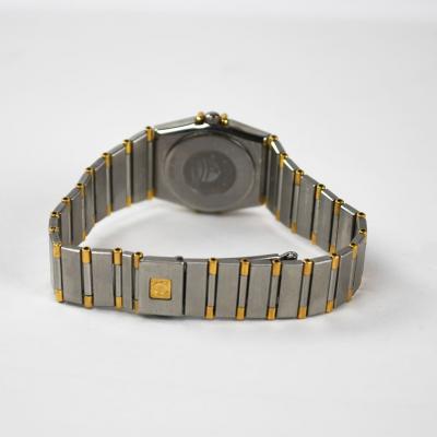  Omega Omega Constellation Two Tone Watch w Diamond Bezel 23mm