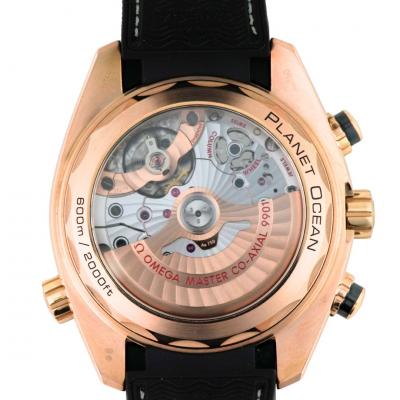  Omega Omega Seamaster Planet Ocean 18K Rose Gold Black Dial 600M
