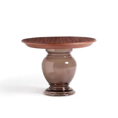  Opera Oleas Blown Glass Table with Wooden Top
