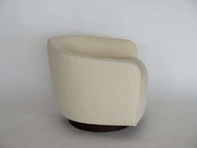  Orange Furniture PAIR OF MILO BAUGHMAN STYLE SWIVEL CHAIRS