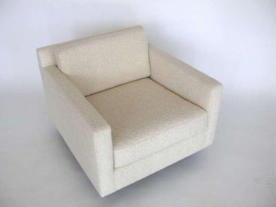  Orange Furniture Pair of Milo Baughman Style Swivel Chairs