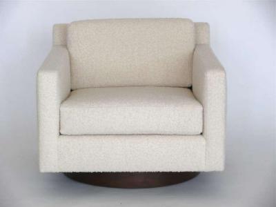  Orange Furniture Pair of Milo Baughman Style Swivel Chairs
