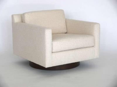  Orange Furniture Pair of Milo Baughman Style Swivel Chairs