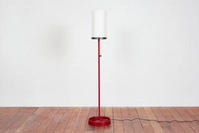  Orange Furniture Wilshire Red Leather Floor Lamp