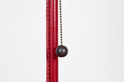  Orange Furniture Wilshire Red Leather Floor Lamp