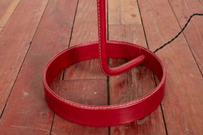  Orange Furniture Wilshire Red Leather Floor Lamp