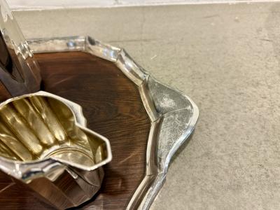 Orfevrerie Gallia Christofle Gallia 5 pieces coffee Tea set art deco