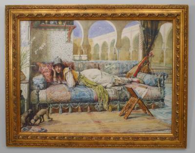  Orientalist Painting Of Harem Girl