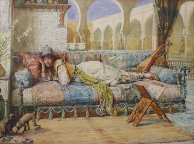  Orientalist Painting Of Harem Girl