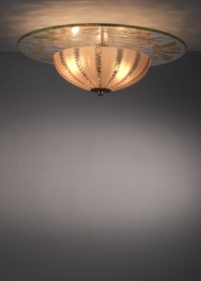  Orrefors Art Deco glass ceiling lamp