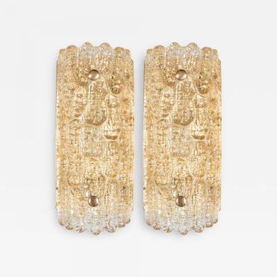  Orrefors Carl Fagerlund Orrefors Brass Crystal Sconce