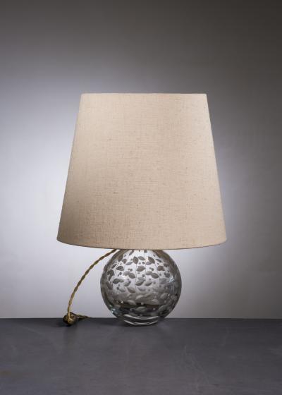  Orrefors Edvard Hald glass table lamp for Orrefors