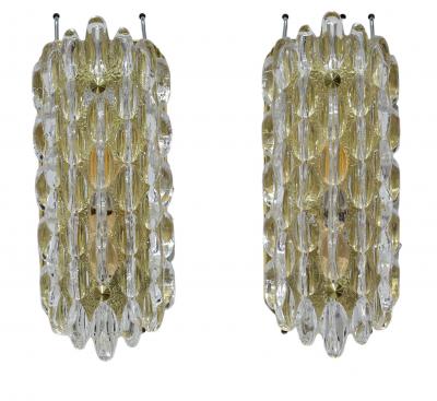  Orrefors Karl Fagerland for Orrefors Bubble Crystal Wall Sconces