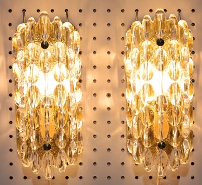  Orrefors Karl Fagerland for Orrefors Bubble Crystal Wall Sconces
