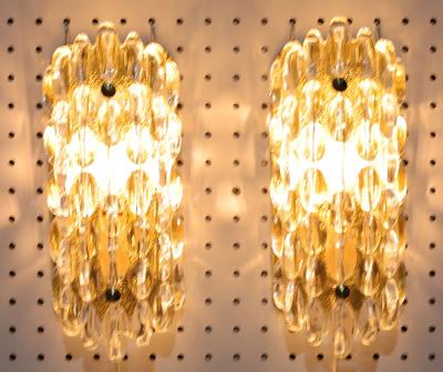  Orrefors Karl Fagerland for Orrefors Bubble Crystal Wall Sconces