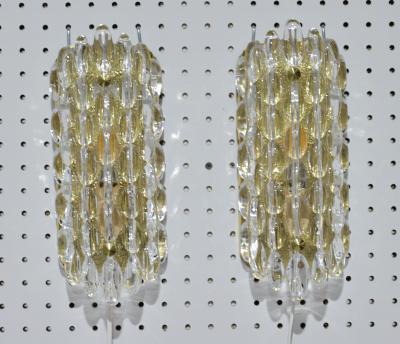  Orrefors Karl Fagerland for Orrefors Bubble Crystal Wall Sconces