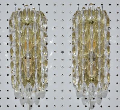  Orrefors Karl Fagerland for Orrefors Bubble Crystal Wall Sconces