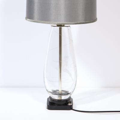  Orrefors Mid Century Modern Translucent Frosted Glass Figurative Table Lamp by Orrefors