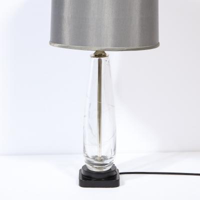  Orrefors Mid Century Modern Translucent Frosted Glass Figurative Table Lamp by Orrefors