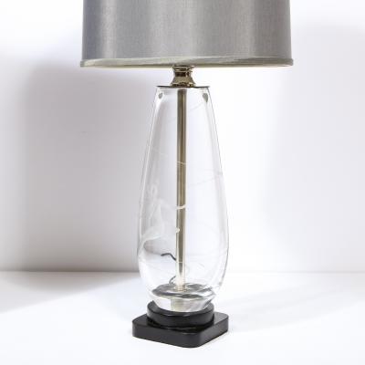  Orrefors Mid Century Modern Translucent Frosted Glass Figurative Table Lamp by Orrefors