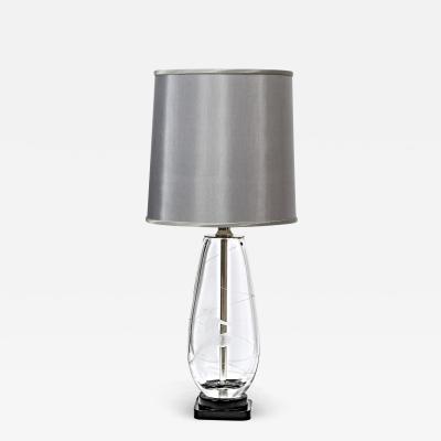  Orrefors Mid Century Modern Translucent Frosted Glass Figurative Table Lamp by Orrefors