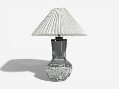  Orrefors Olle Alberius Table Lamp Blown Glass Chromed Metal Sweden 1970s