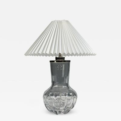  Orrefors Olle Alberius Table Lamp Blown Glass Chromed Metal Sweden 1970s