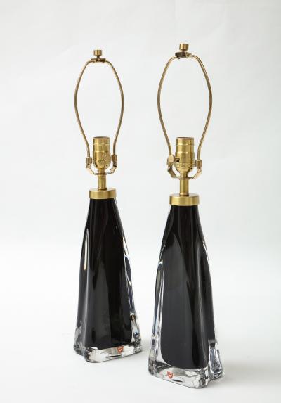  Orrefors Orrefors Black Crystal Encased Lamps