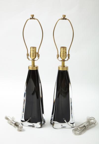  Orrefors Orrefors Black Crystal Encased Lamps