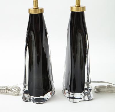  Orrefors Orrefors Black Crystal Encased Lamps