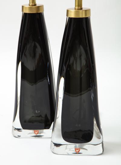  Orrefors Orrefors Black Crystal Encased Lamps