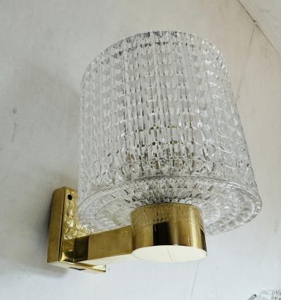  Orrefors Orrefors Carl Fagerlund Swedish Crystal 1950s Mid Century Wall Lamps