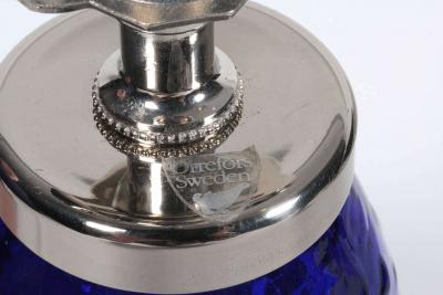  Orrefors Orrefors Cobalt Blue Glass Lamps