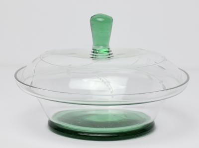 Orrefors Orrefors Covered Glass Bowl by Simon Gate 1932 Sweden