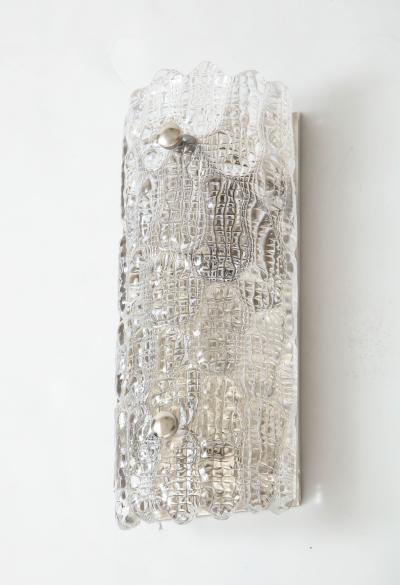  Orrefors Orrefors Croco Embossed Crystal Sconces 1 of 3 pairs