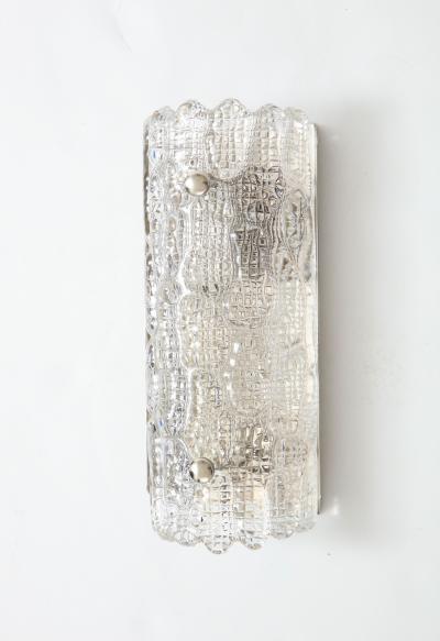  Orrefors Orrefors Croco Embossed Crystal Sconces 1 of 3 pairs