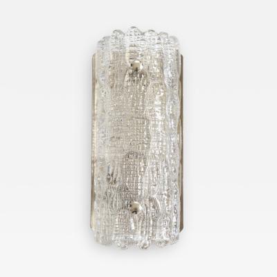  Orrefors Orrefors Croco Embossed Crystal Sconces 1 of 3 pairs